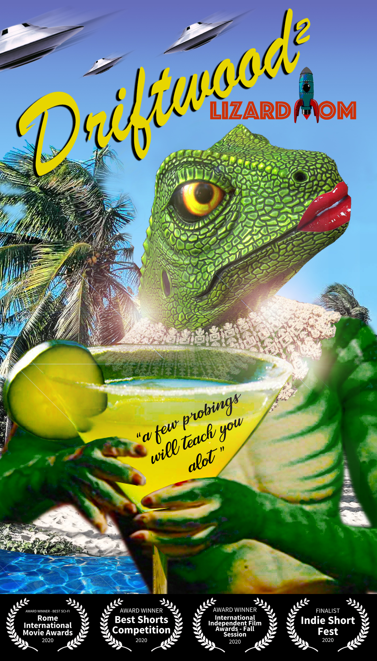 Driftwood Two-Lizard Mom